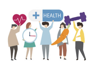 Illustration of healthy lifestyle